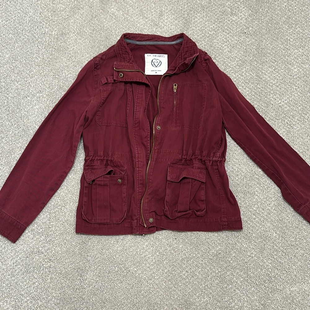 Burgundy utility jacket